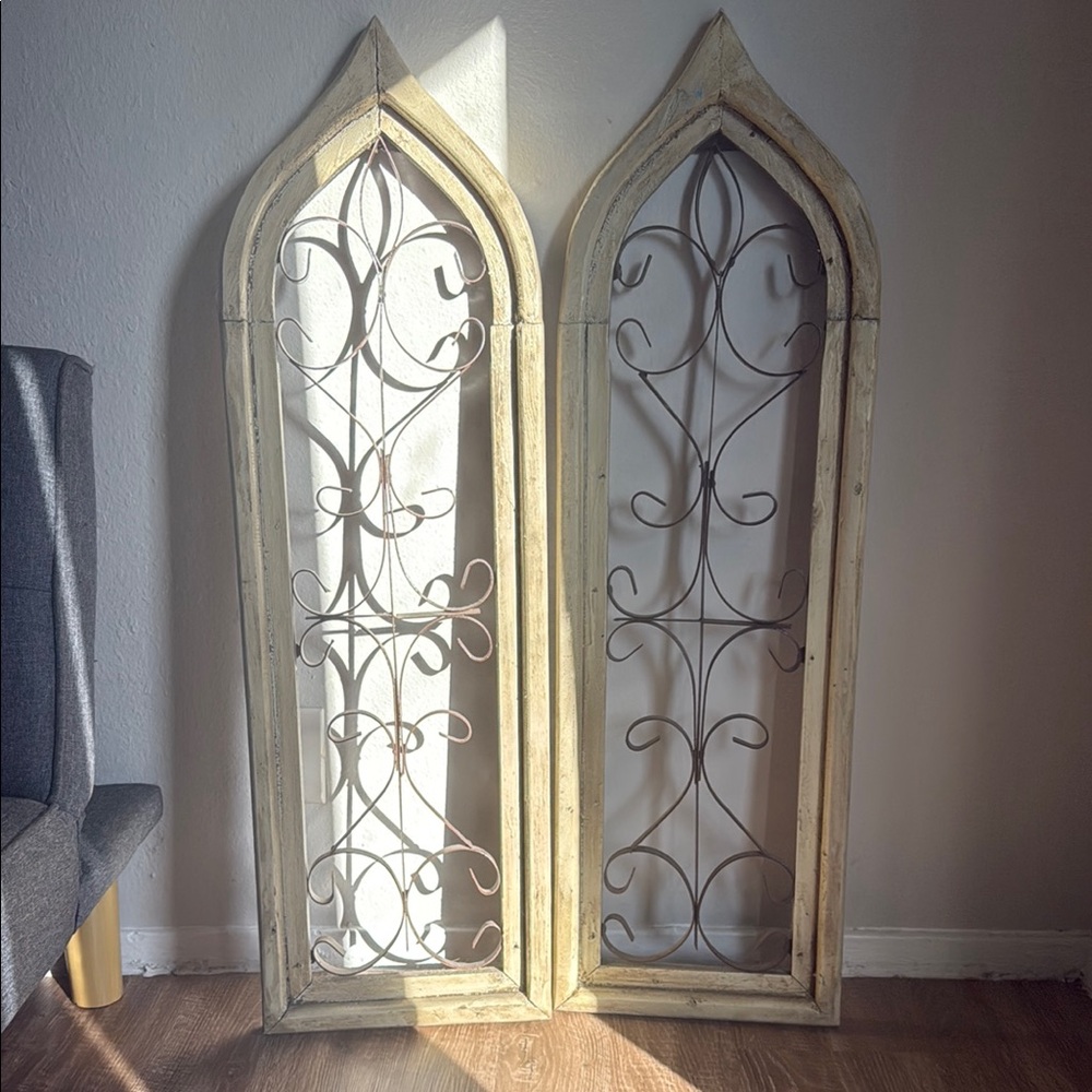 Rustic Cream and Brown Wall Decor Panels